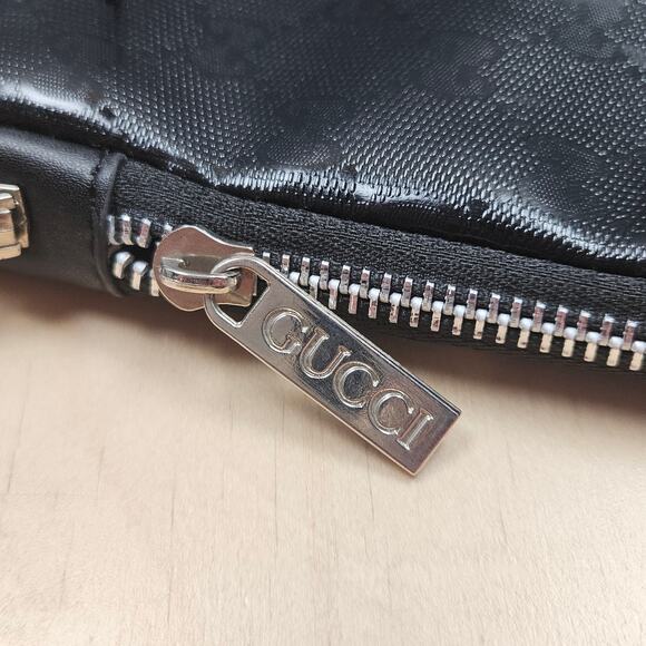 Gucci Bag Black GreenRed Trim Zipper extension rear zipper pouch front pouchREAD - Picture 9 of 9